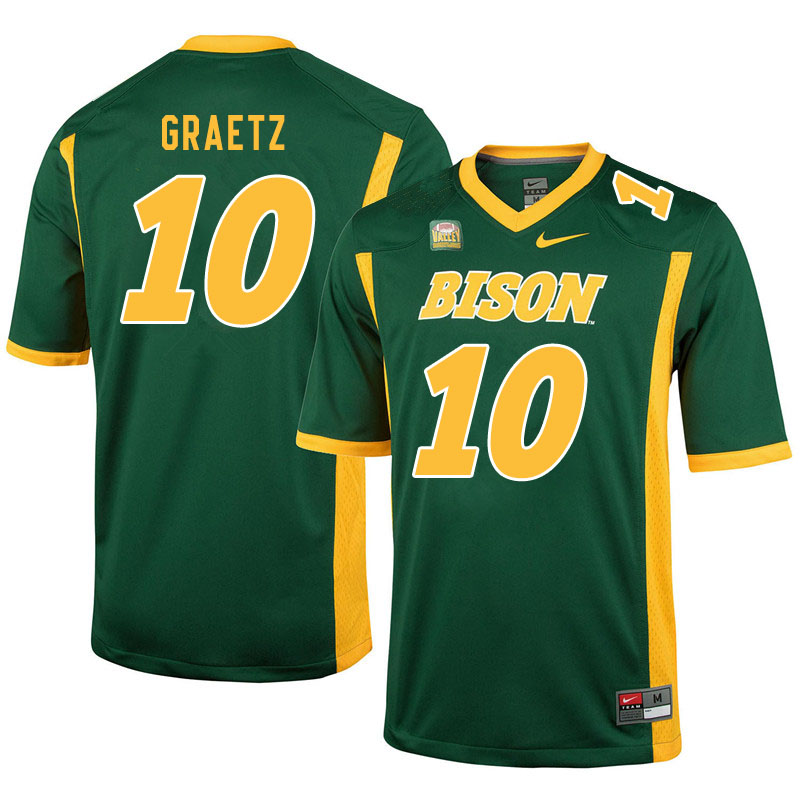 Men #10 Logan Graetz North Dakota State Bison College Football Jerseys Sale-Green - Click Image to Close